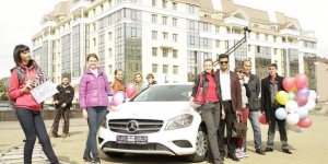 Shooting a film about Mercedes-Benz in Stavropol